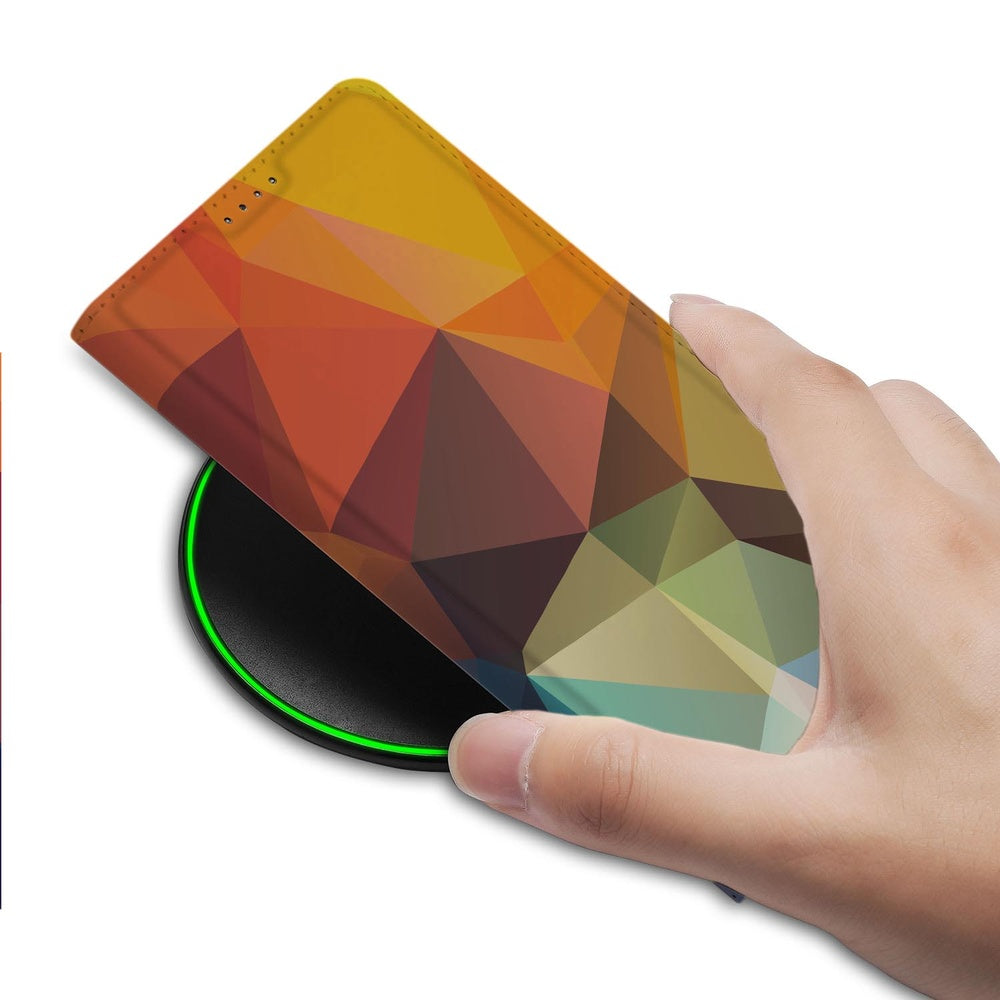 Samsung Galaxy S26 Bookcase Hoesje Samsung Galaxy S26 Polygon Color Vooraanzicht.