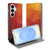 Samsung Galaxy S26 Book Case Polygon Red Vooraanzicht.