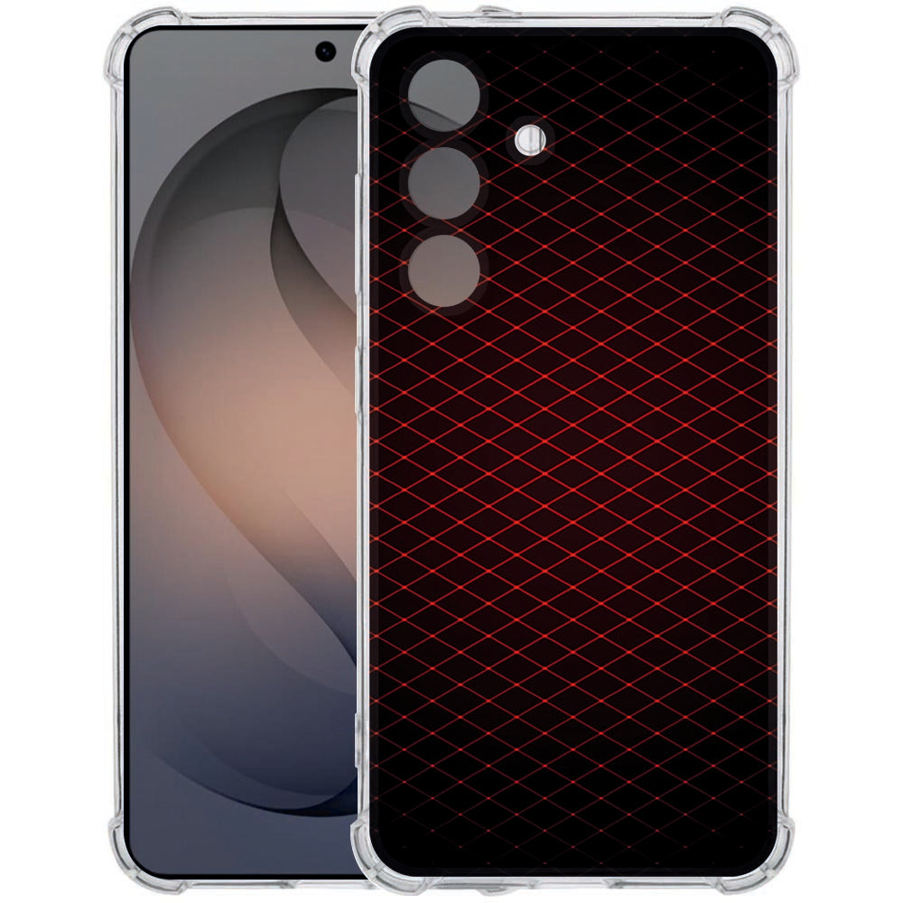 Samsung Galaxy S26 TPU Back Cover Geruit Rood Antishock