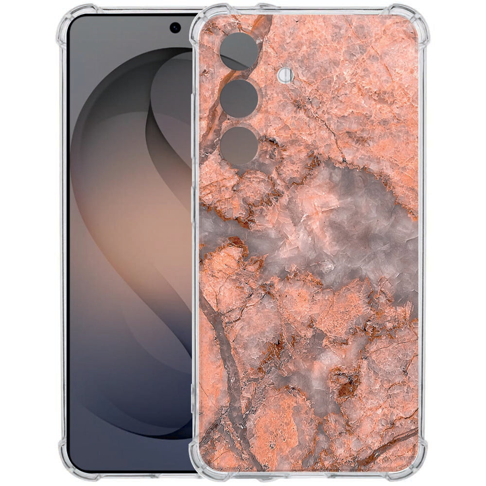 Softcase Samsung Galaxy S26 Marmer Oranje Valbestendig
