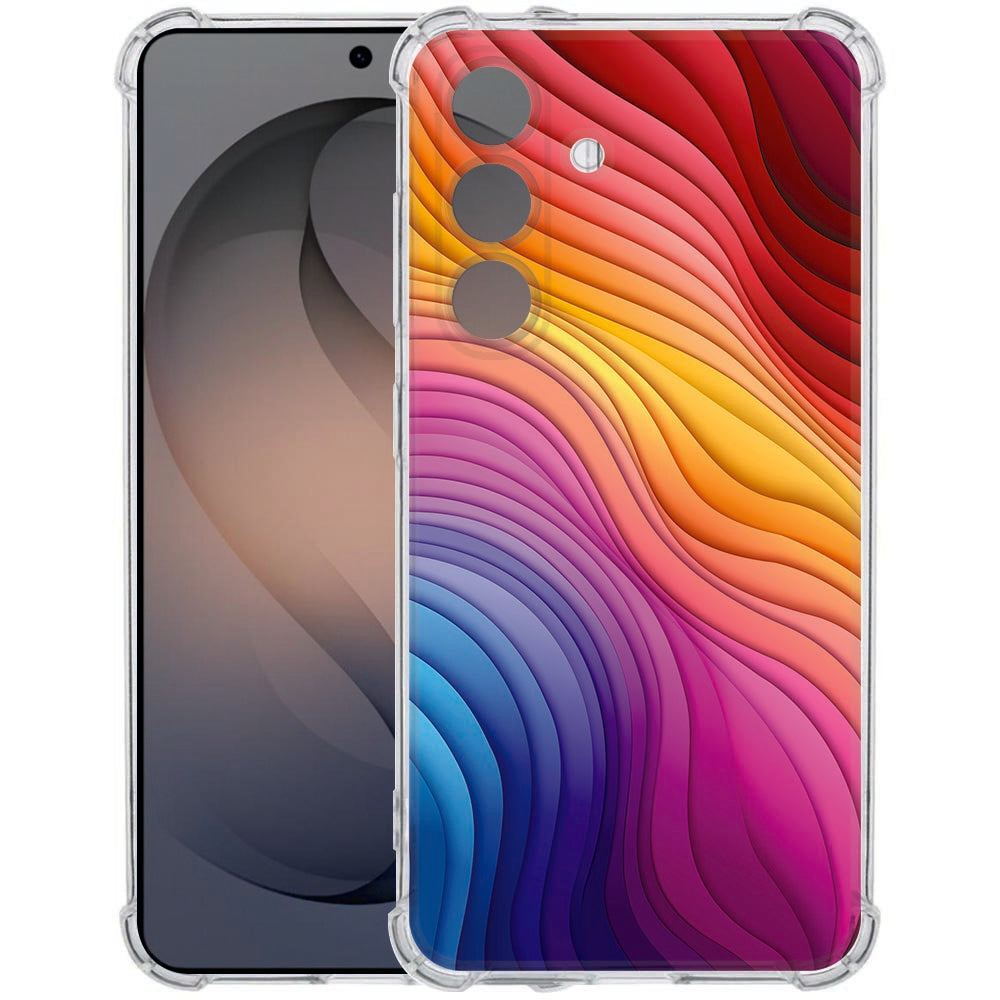 TPU Siliconen Hoesje Samsung Galaxy S26 Regenboog Valbestendig