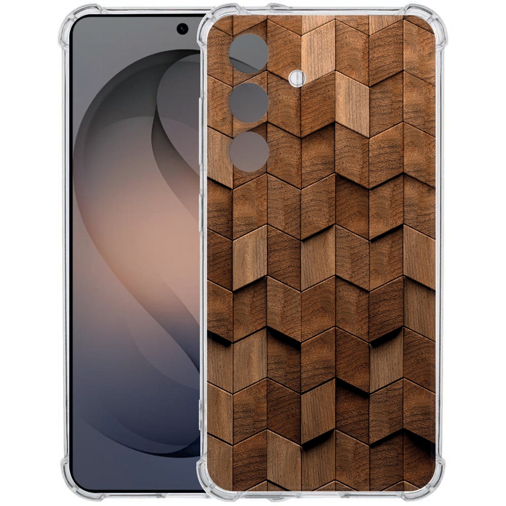 Backcover Hoesje Samsung Galaxy S26 Wooden Cubes Antishock