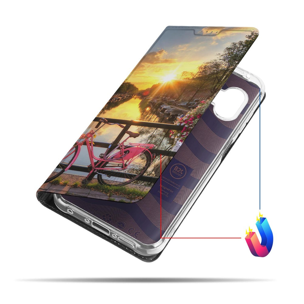 Samsung Galaxy Xcover 7 Pro Book Case Amsterdamse Grachten design Amsterdamse grachten aanzicht