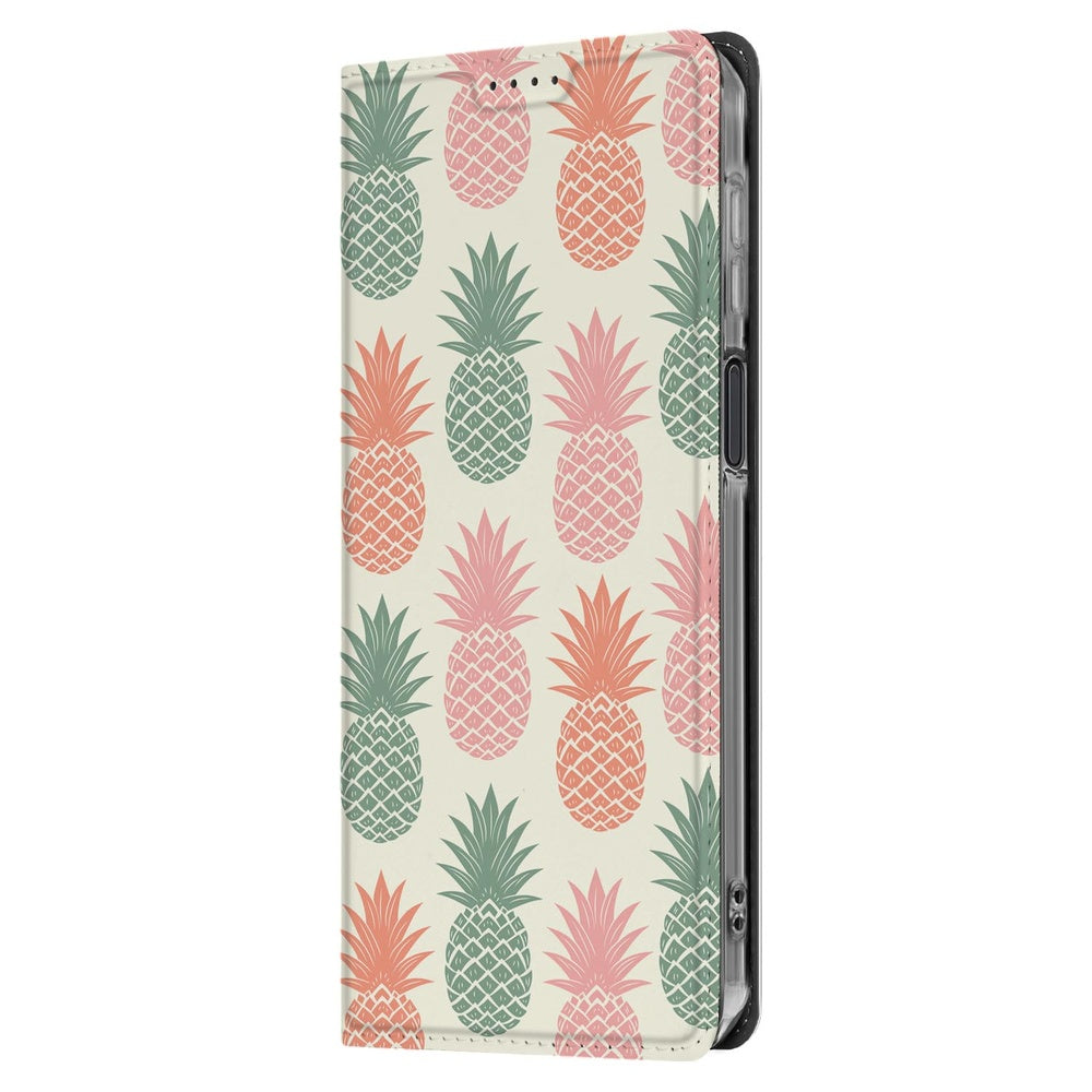 Samsung Xcover 7 Pro Book Cover Ananas design ananas patroon aanzicht