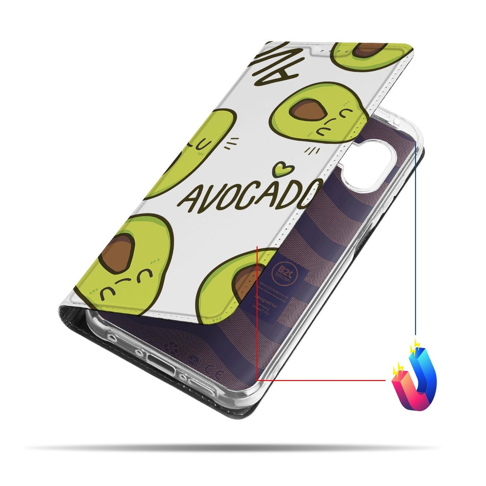 Samsung Galaxy Xcover 7 Pro Book Wallet Case Avocado Singing hoes avocado design voorkant
