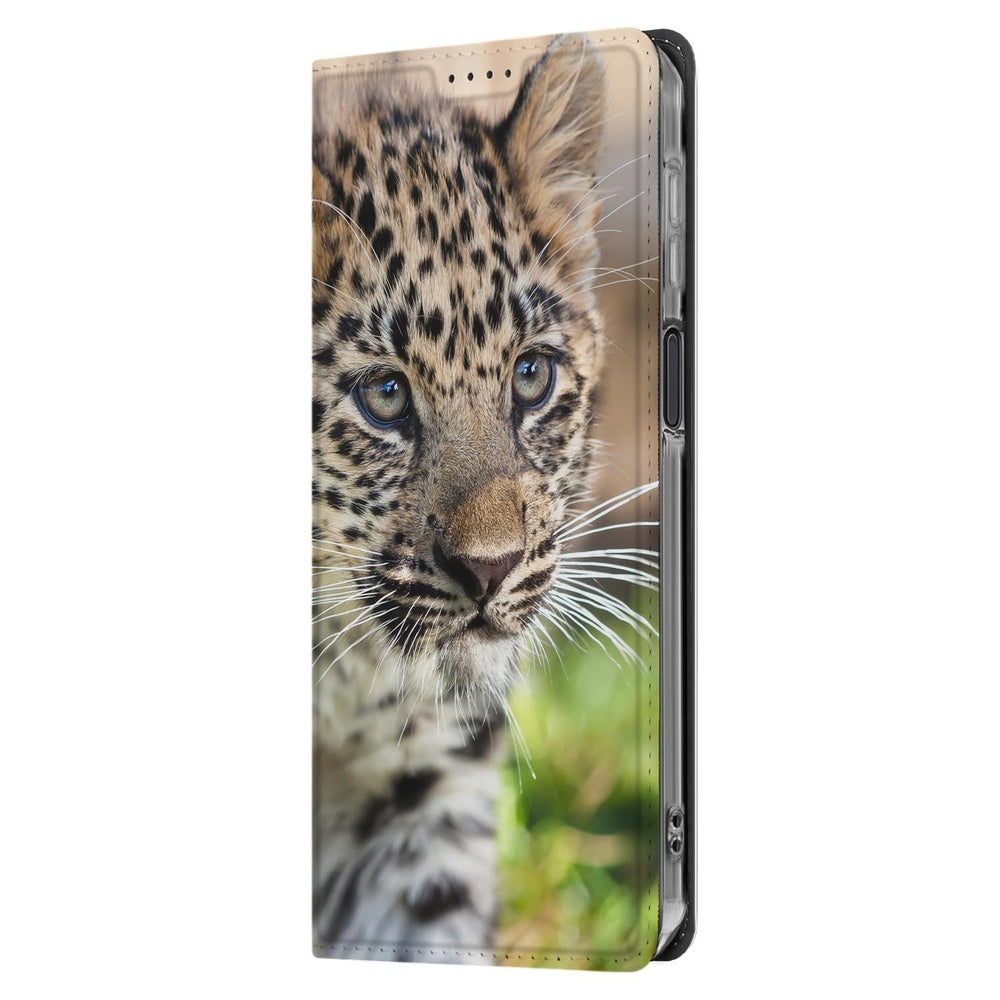 Samsung Galaxy Xcover 7 Pro Standcase Hoesje Baby Luipaard designluipaard aanzicht