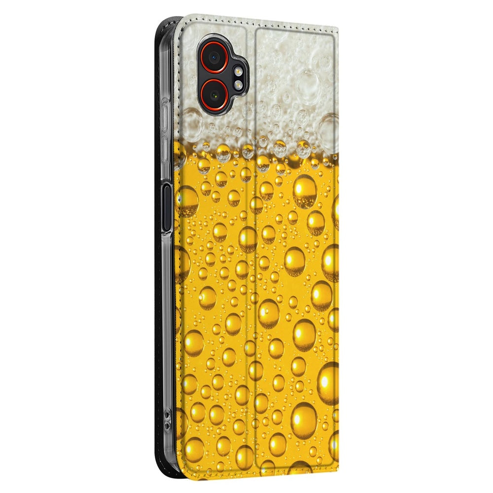 Samsung Galaxy Xcover 7 Pro Wallet Case Bier bier design zijkant