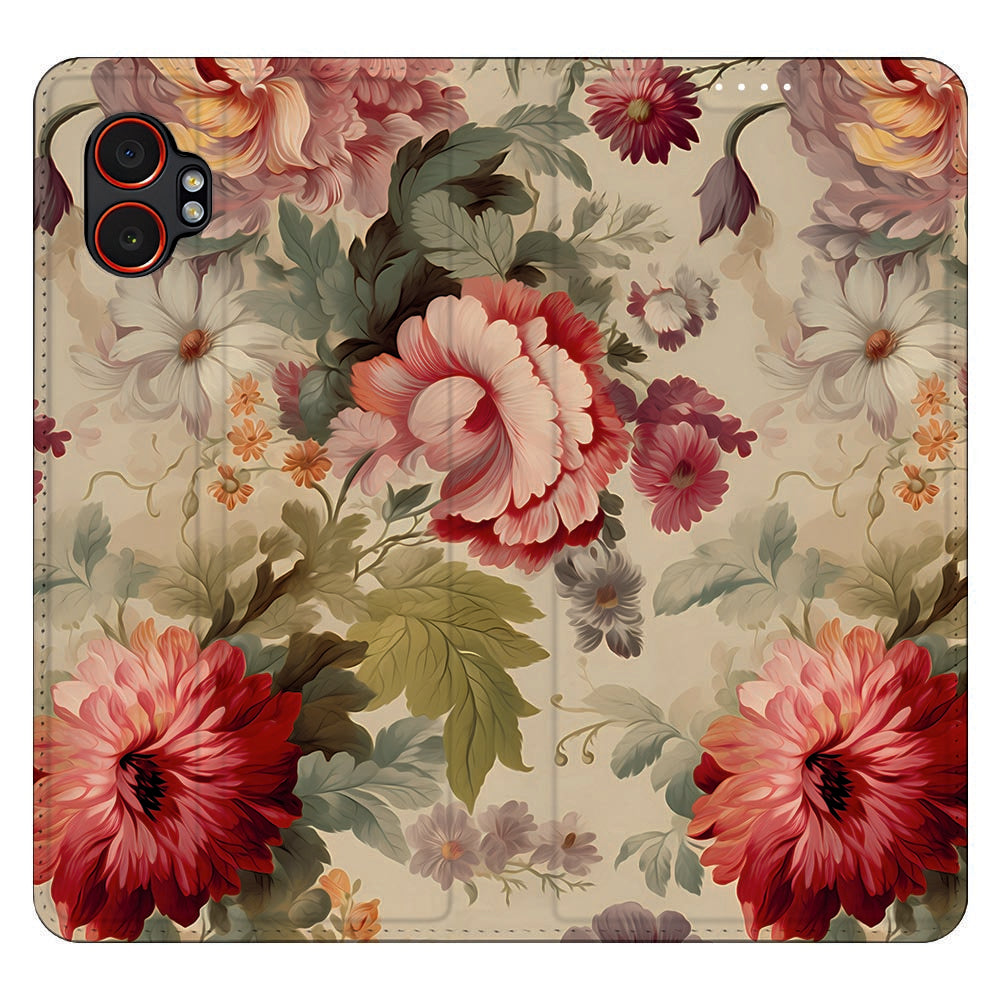 Samsung Galaxy Xcover 7 Pro Book Case Bloemen bloemenprint design voorkant