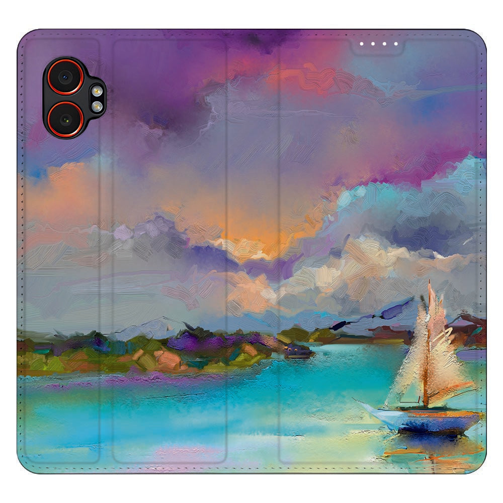 Samsung Galaxy Xcover 7 Pro Bookcase Boat schilderij zeilschip uitzicht