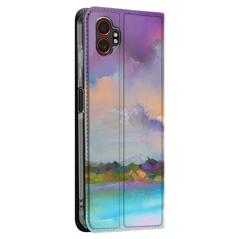 Samsung Galaxy Xcover 7 Pro Bookcase Boat zijaanzicht maritiem ontwerp kleurrijk