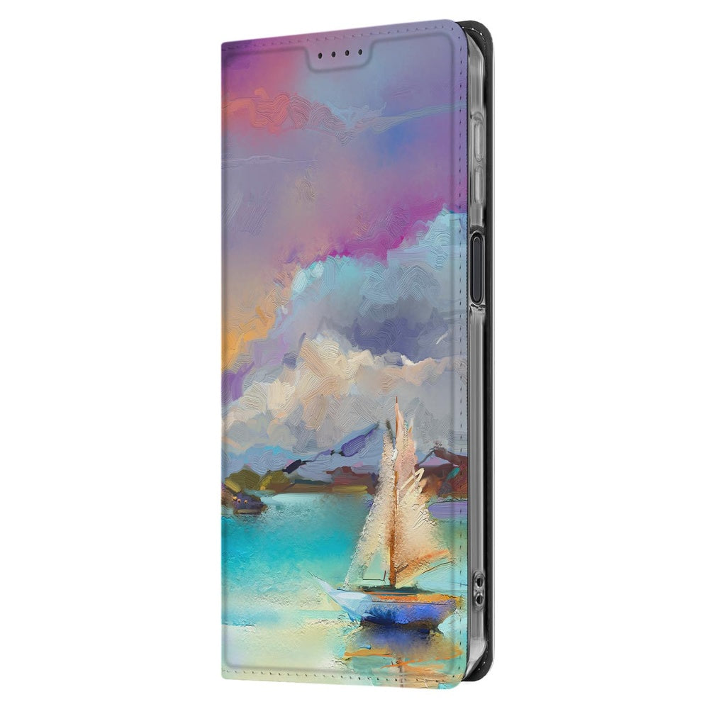 Samsung Galaxy Xcover 7 Pro Bookcase Boat boekcase ontwerp zijaanzicht