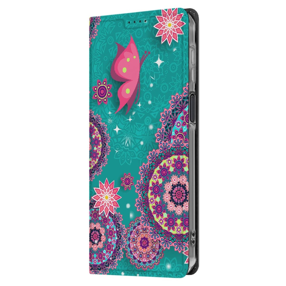 Samsung Galaxy Xcover 7 Pro Standcase Hoesje Cirkels en Vlinders design cirkels vlinders