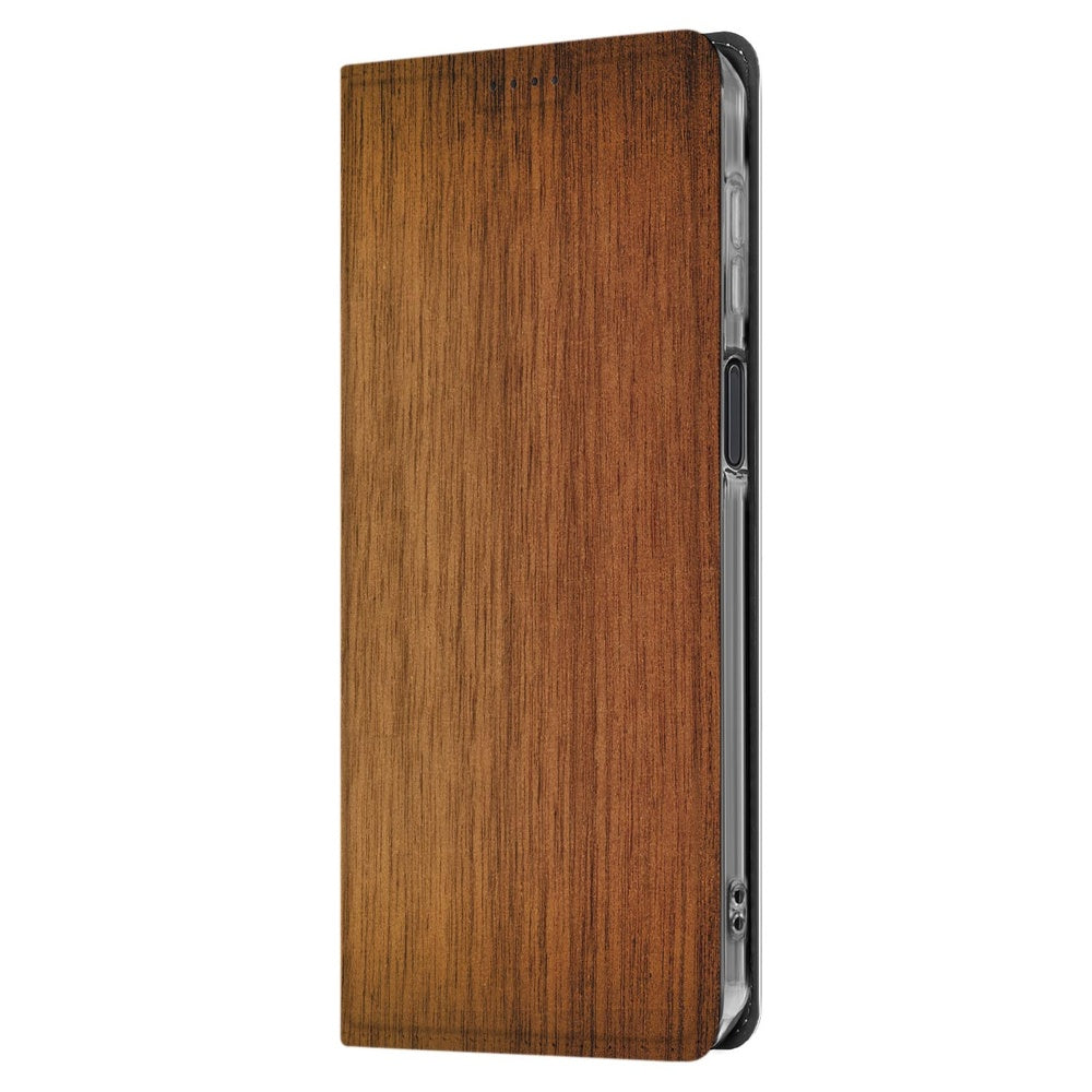 Samsung Galaxy Xcover 7 Pro Wallet Case Donker Hout frontaanzicht