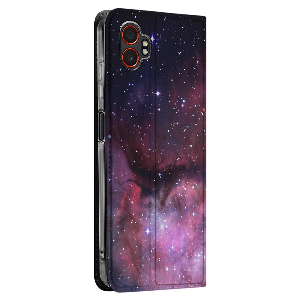 Samsung Galaxy Xcover 7 Pro Bookcase Galaxy ontwerp sterrenhemel aanzicht