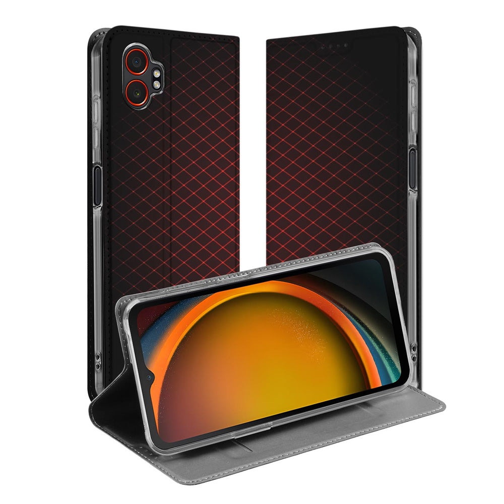 Telefoonhoesje Samsung Galaxy Xcover 7 Pro Geruit Rood voor en achterzijde