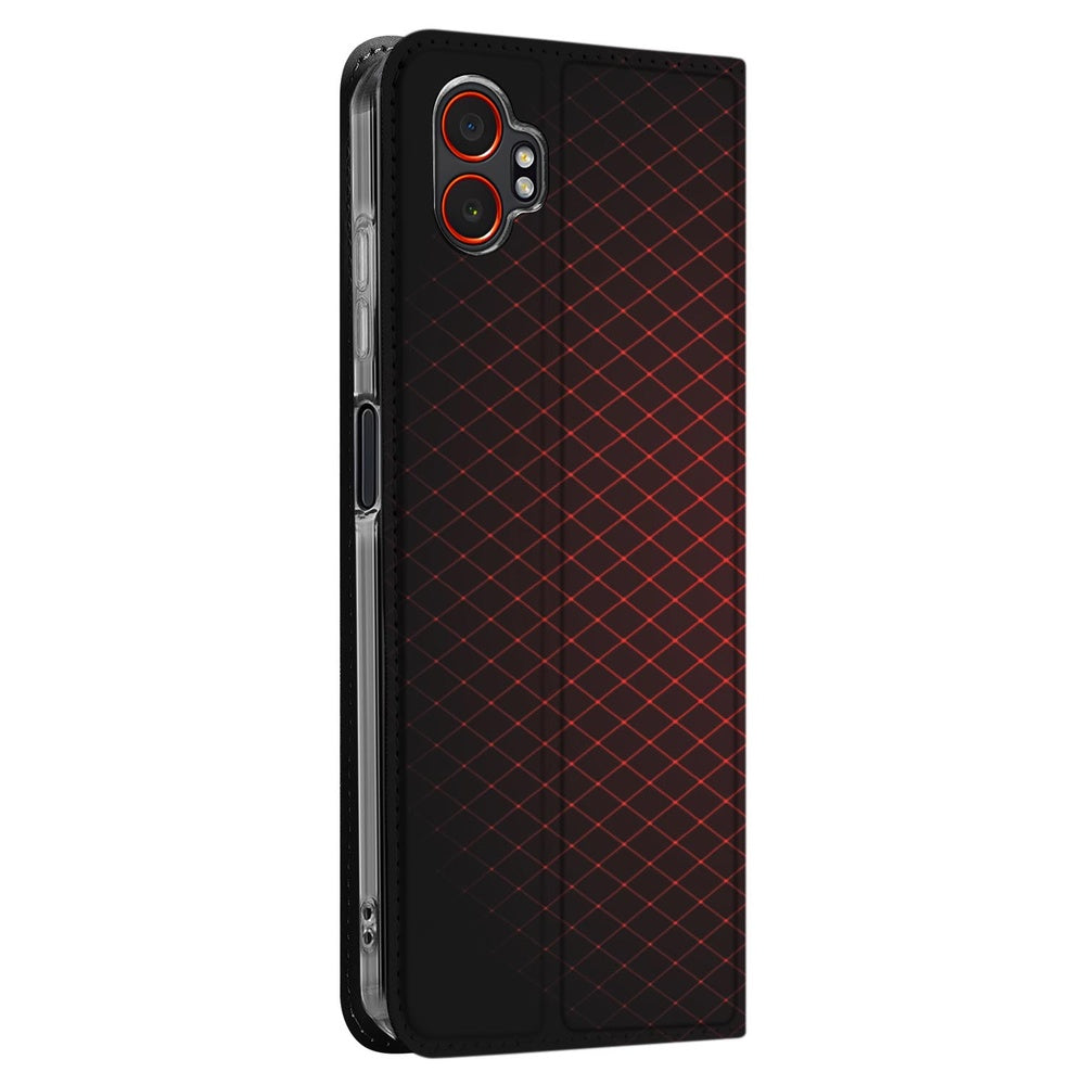 Telefoonhoesje Samsung Galaxy Xcover 7 Pro Geruit Rood zijkant