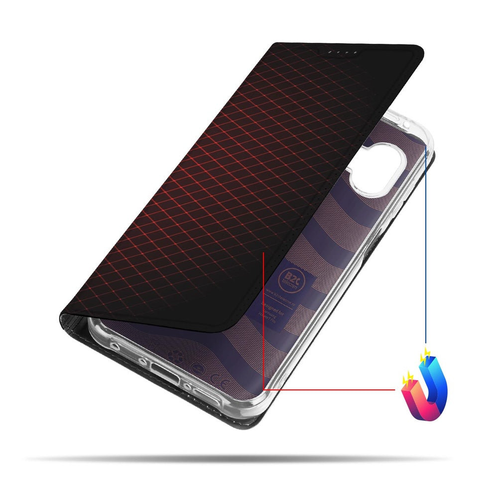 Telefoonhoesje Samsung Galaxy Xcover 7 Pro Geruit Rood design geruit aanzicht