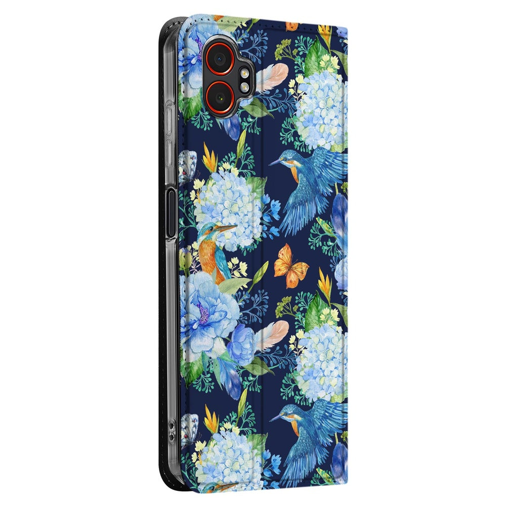 Flip Style Cover Samsung Galaxy Xcover 7 Pro IJsvogel design ijsvogelprint aanzicht