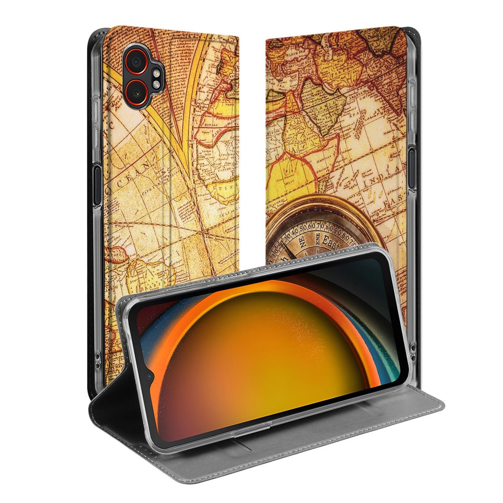 Wallet Case Samsung Galaxy Xcover 7 Pro Kompas voorkant open kaart