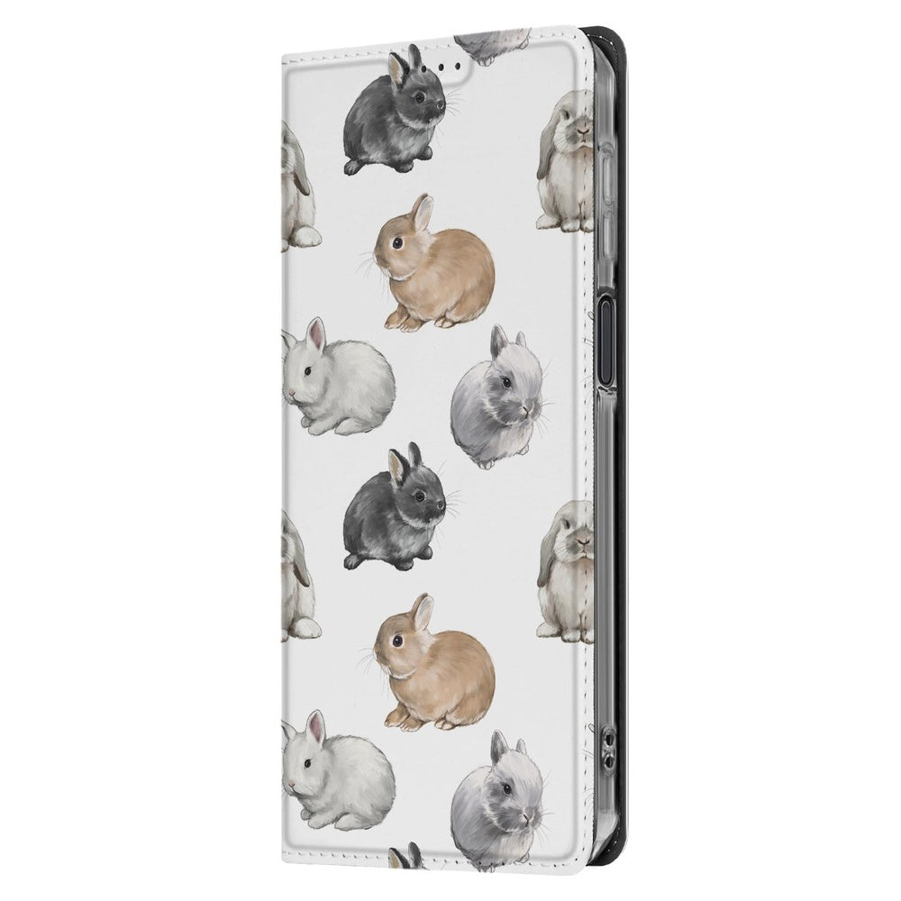 Bookcase Samsung Galaxy Xcover 7 Pro Konijntjes hoesje konijntjes zijaanzicht