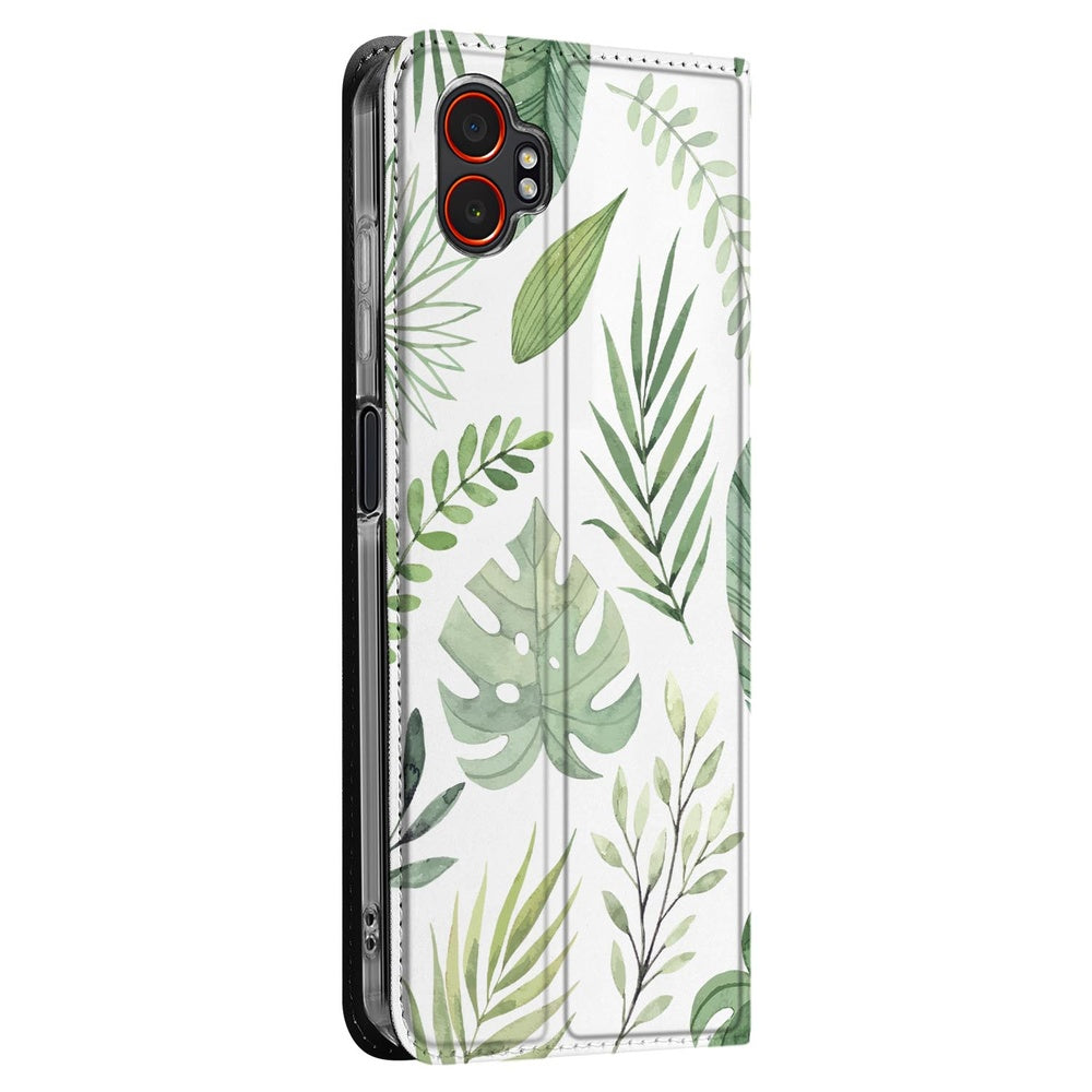 Telefoonhoesje Samsung Galaxy Xcover 7 Pro Leaves bookcase bladeren natuur