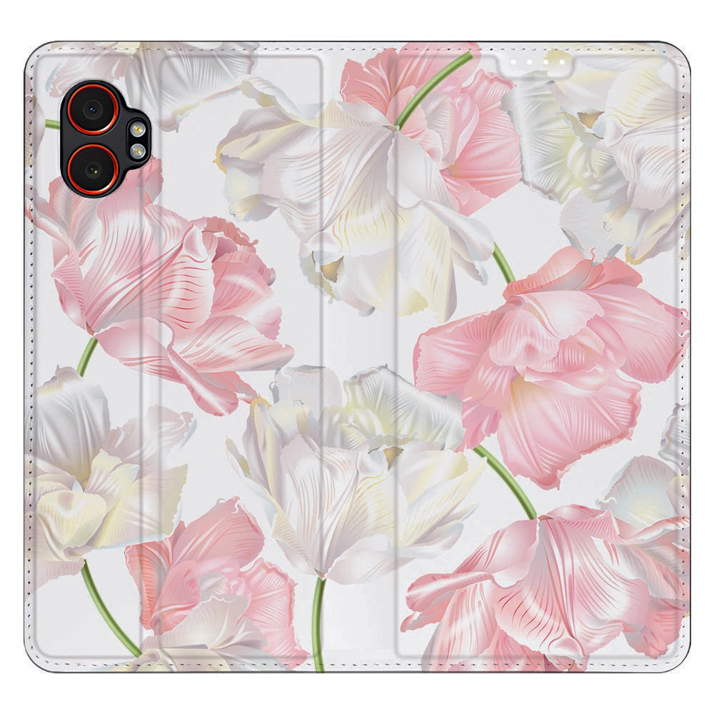 Samsung Galaxy Xcover 7 Pro Smart Cover Hoesje Lovely Flowers bloemen design voorkant