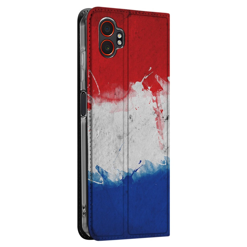 Book Case Samsung Galaxy Xcover 7 Pro Nederland design Nederlandse vlag zijkant