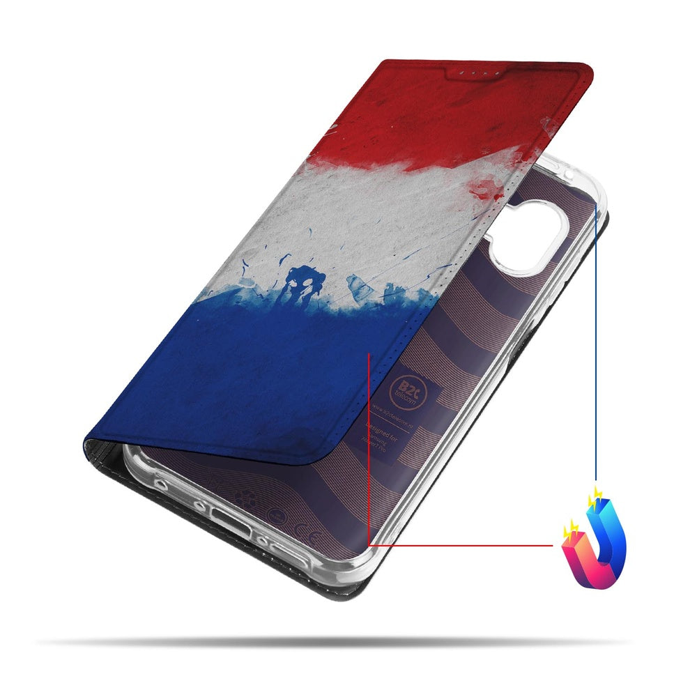 Book Case Samsung Galaxy Xcover 7 Pro Nederland design Nederlandse vlag aanzicht