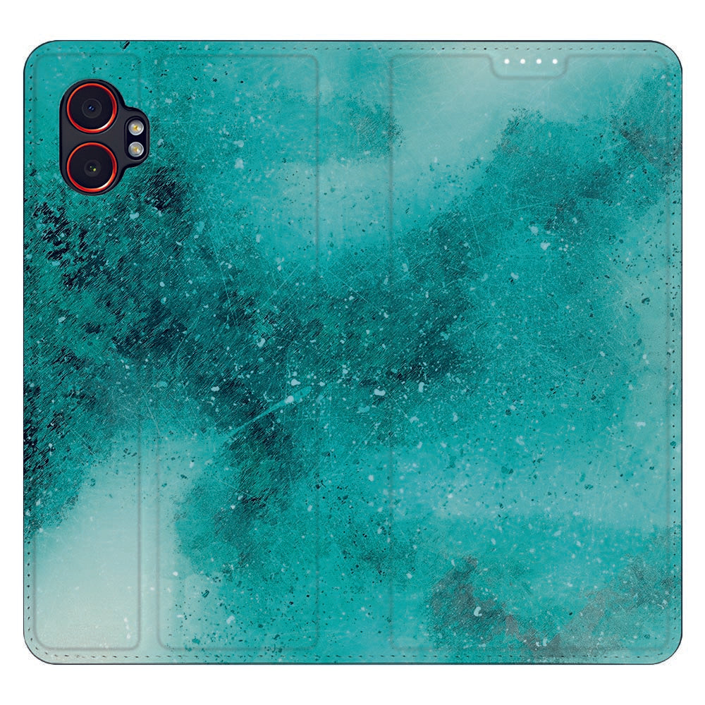 Samsung Galaxy Xcover 7 Pro Telefoonhoesje met magneet Painting Blue bovenaanzicht