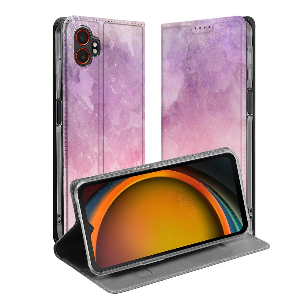 Samsung Galaxy Xcover 7 Pro telefoonhoesje Pink Purple Paint aanzicht
