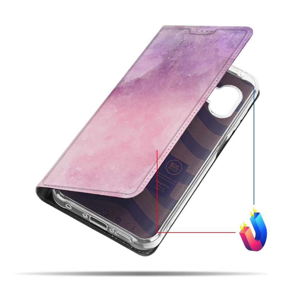 Samsung Galaxy Xcover 7 Pro Telefoonhoesje Pink Purple Paint aanzicht