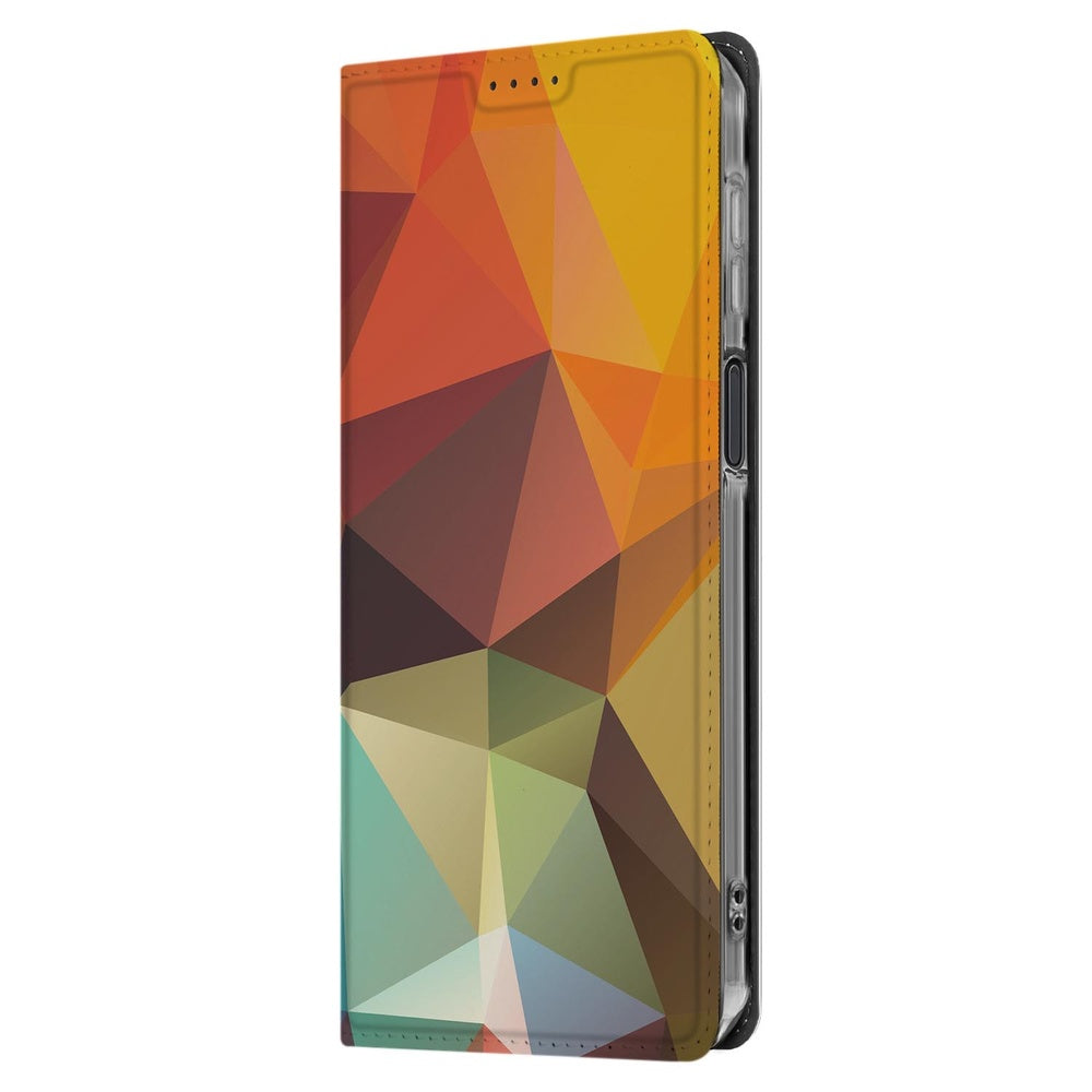 Book Wallet Case Samsung Galaxy Xcover 7 Pro Polygon Color geometrisch ontwerp aanzicht