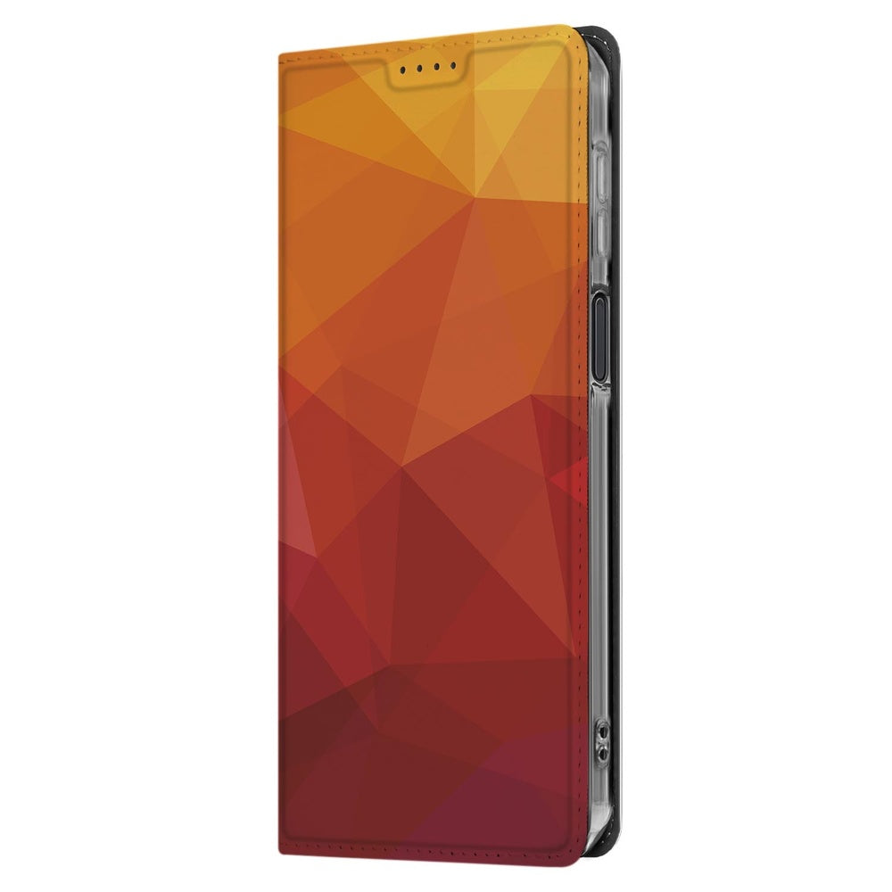 Samsung Galaxy Xcover 7 Pro Book Case Polygon Red zijaanzicht