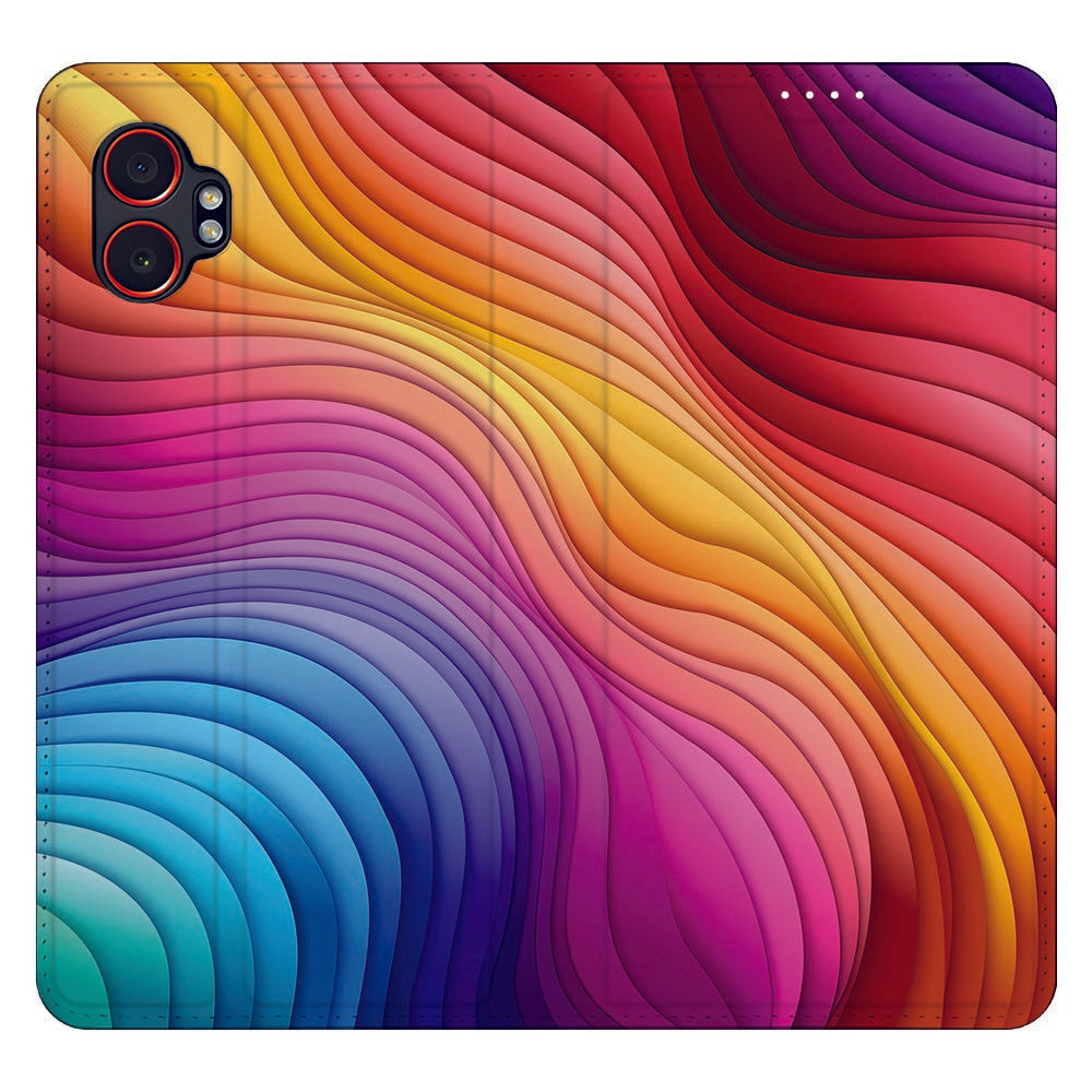 Bookcase Samsung Galaxy Xcover7 Pro Regenboog regenboog design voorkant