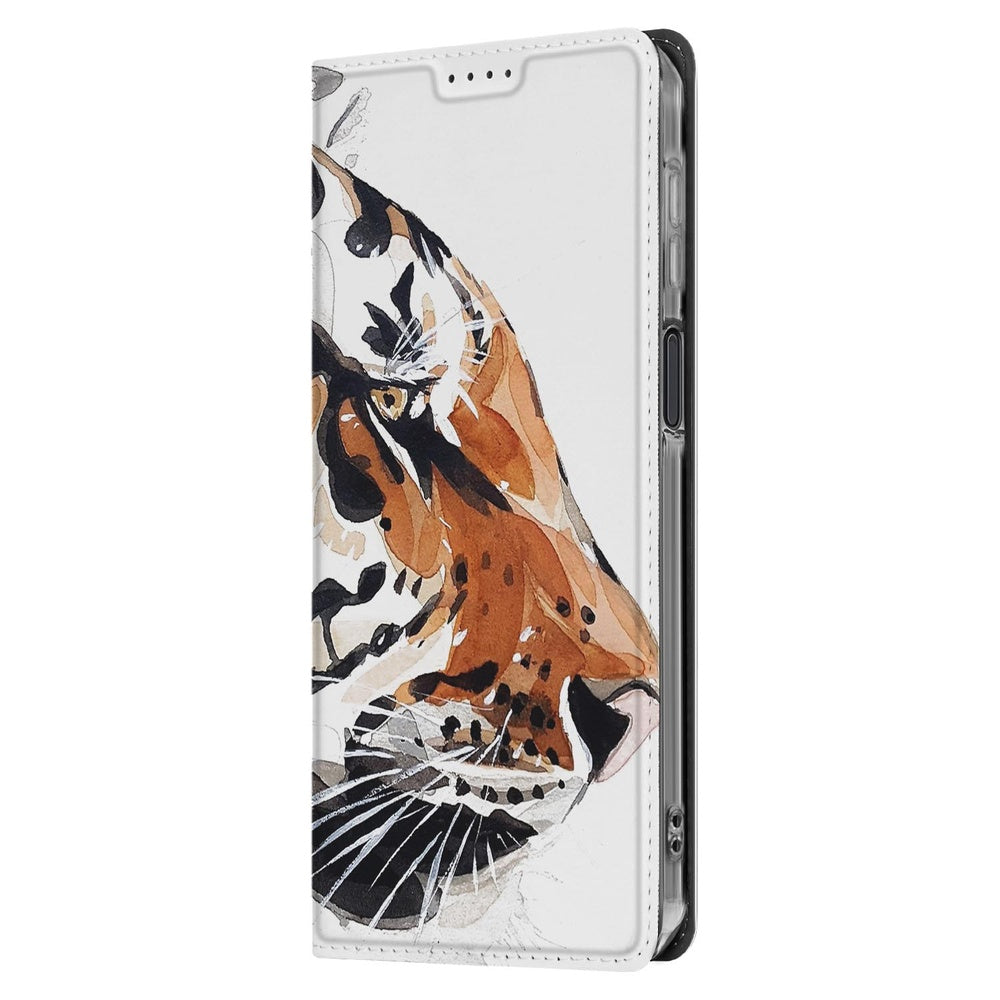 Samsung Galaxy Xcover 7 Pro Smart Cover Hoesje Tiger watercolor design voorkant