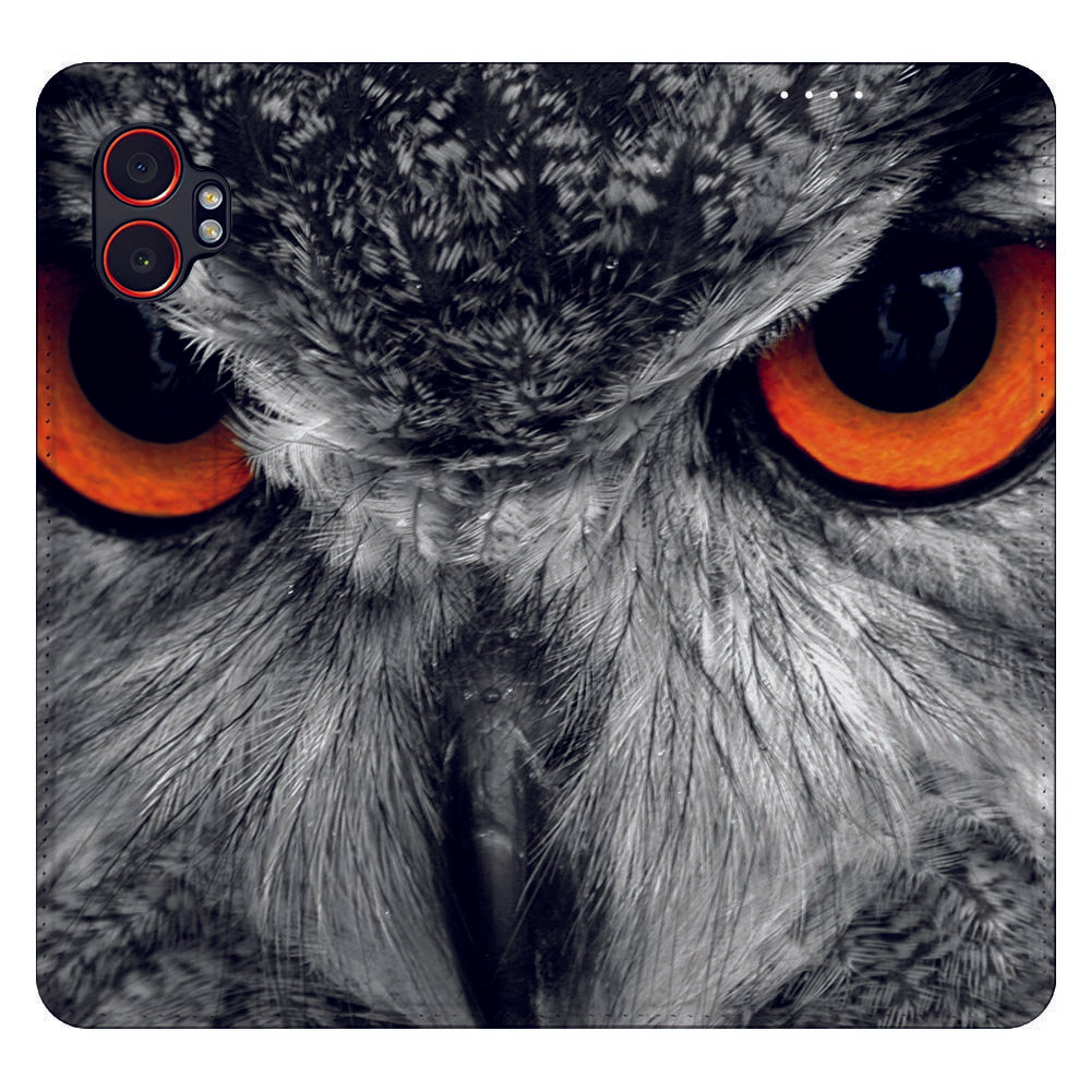 Samsung Galaxy Xcover 7 Pro Book Case Uilprint close-up uil ogen