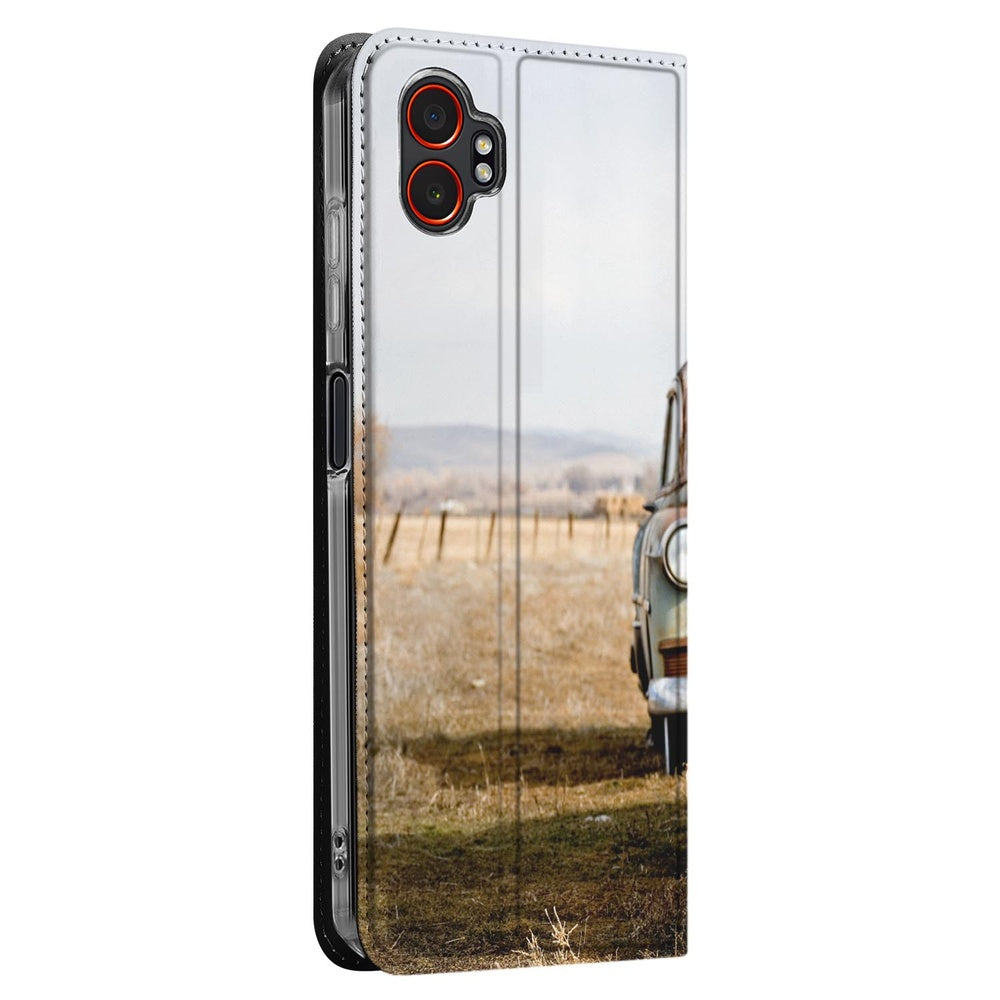 Bookcase Samsung Galaxy Xcover 7 Pro Vintage Auto zijaanzicht retro auto