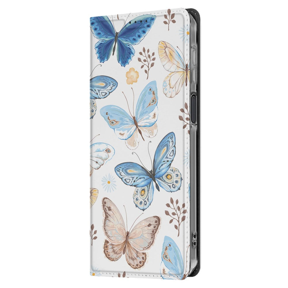 Samsung Galaxy Xcover 7 Pro Flip Style Cover Vlinder vlinderdesign aanzicht