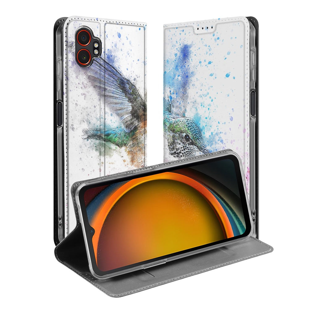 Samsung Galaxy Xcover 7 Pro Smart Cover Hoesje Vogel vogel ontwerp aanzicht