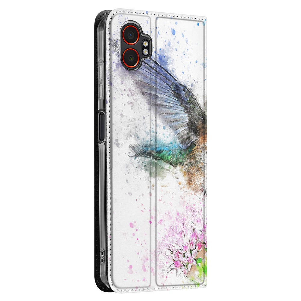 Samsung Galaxy Xcover 7 Pro Smart Cover Hoesje Vogel vogelontwerp zijaanzicht