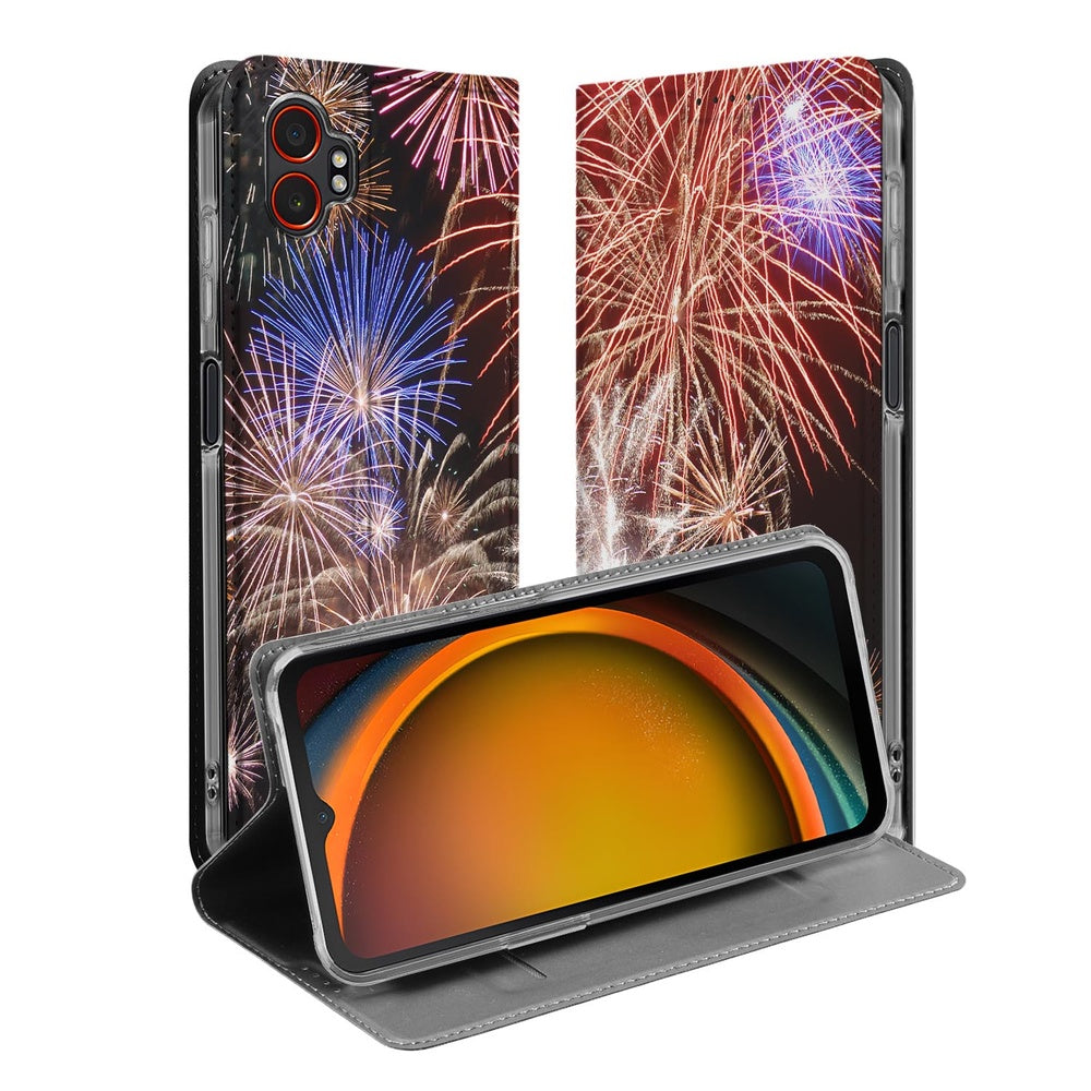Samsung Galaxy Xcover 7 Pro Stand Case Hoesje Vuurwerk design vuurwerk aanzicht