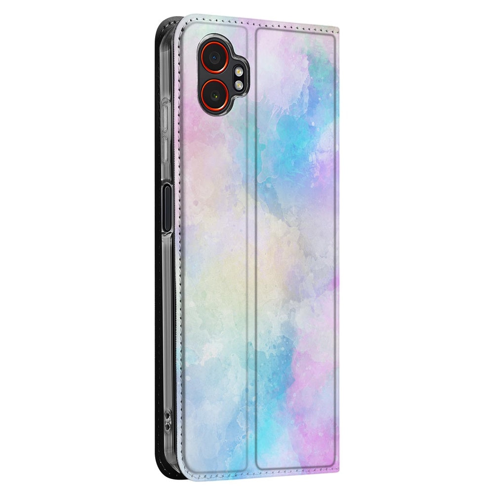 Samsung Galaxy Xcover 7 Pro Wallet Case Watercolor Light zijaanzicht
