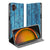 Samsung Galaxy Xcover 7 Pro Book Case Wood Blue stand case blauw hout design front view