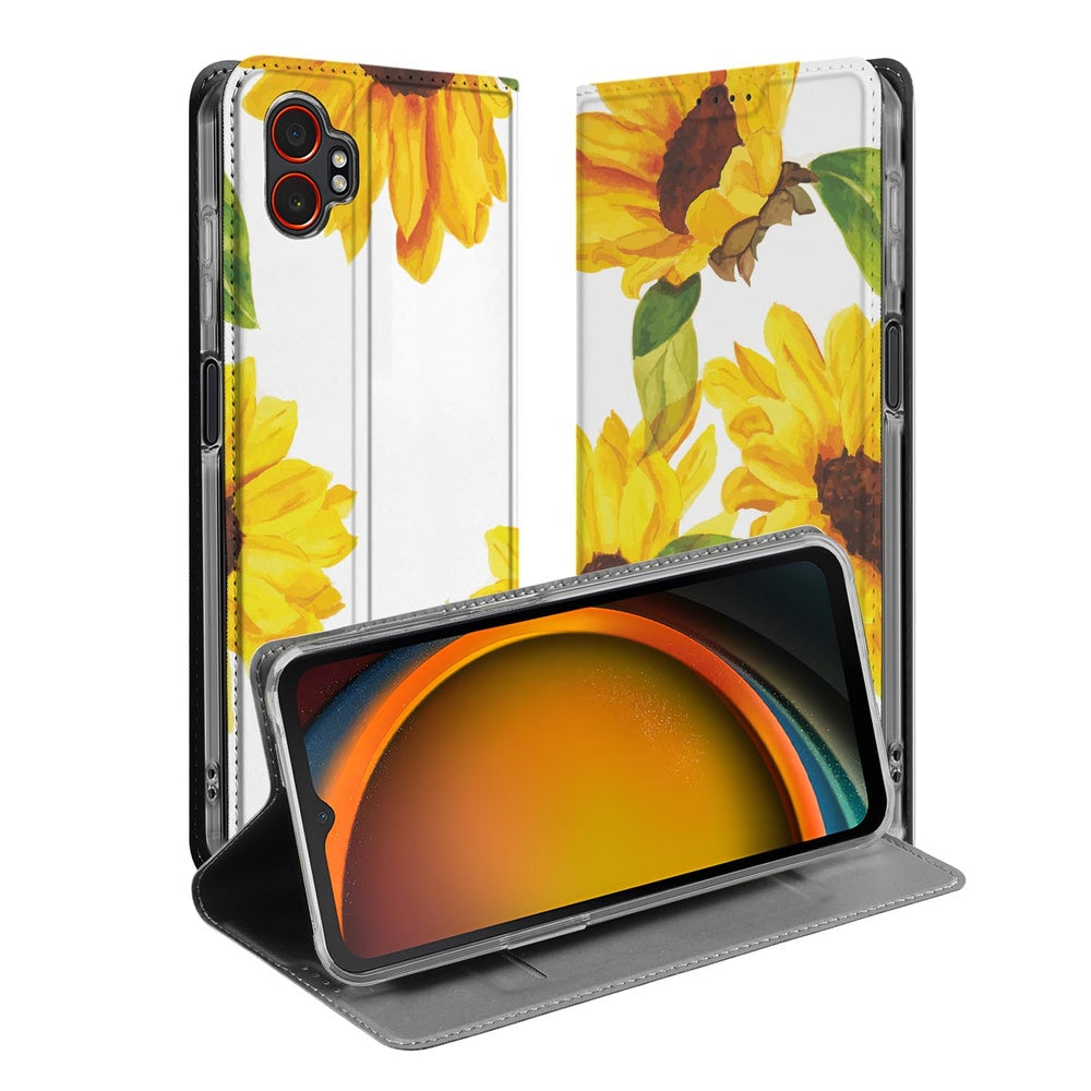 Samsung Galaxy Xcover 7 Pro Telefoonhoesje Zonnebloemen telefoonhoesje design zonnebloemen aanzicht