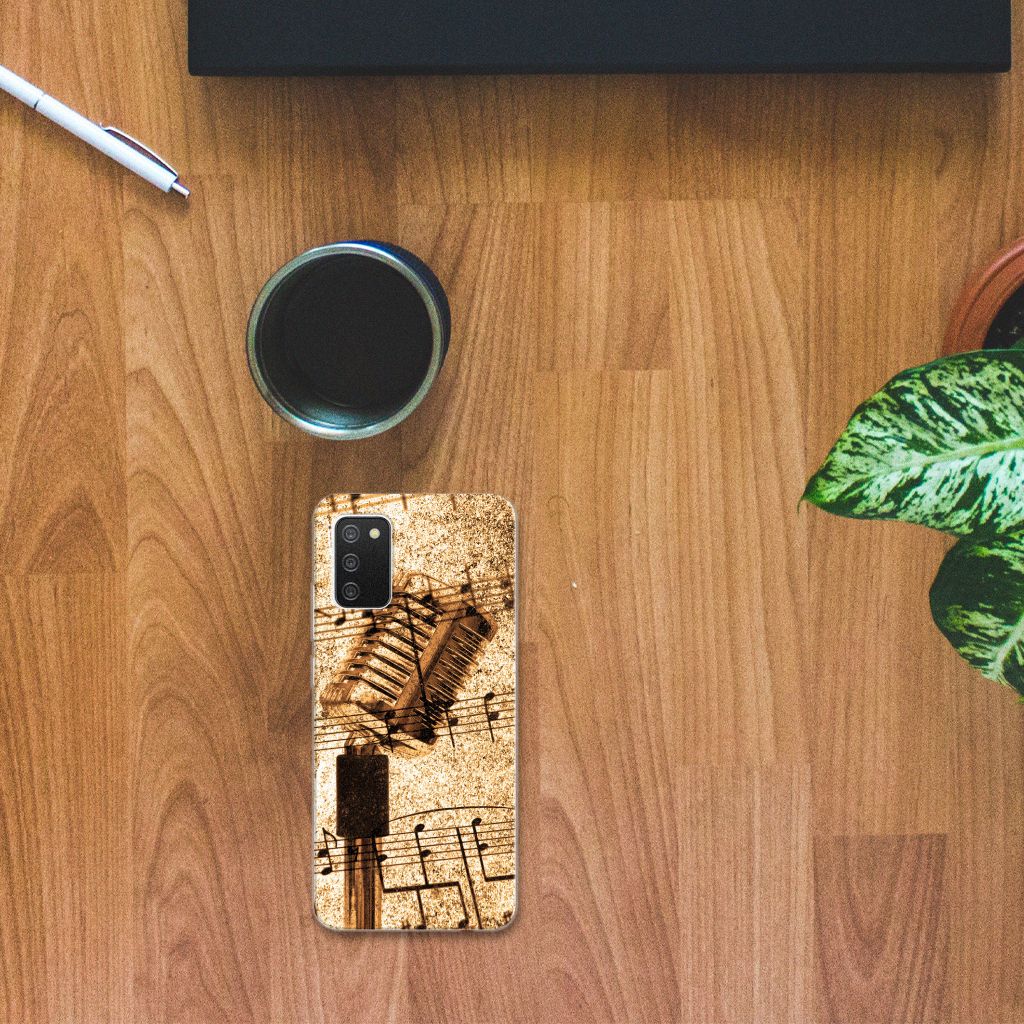 Samsung Galaxy A02s Siliconen Hoesje met foto Bladmuziek B2C Telecom