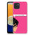 Samsung Galaxy A03 Silicone-hoesje Woman Don't Touch My Phone zij-aanzicht