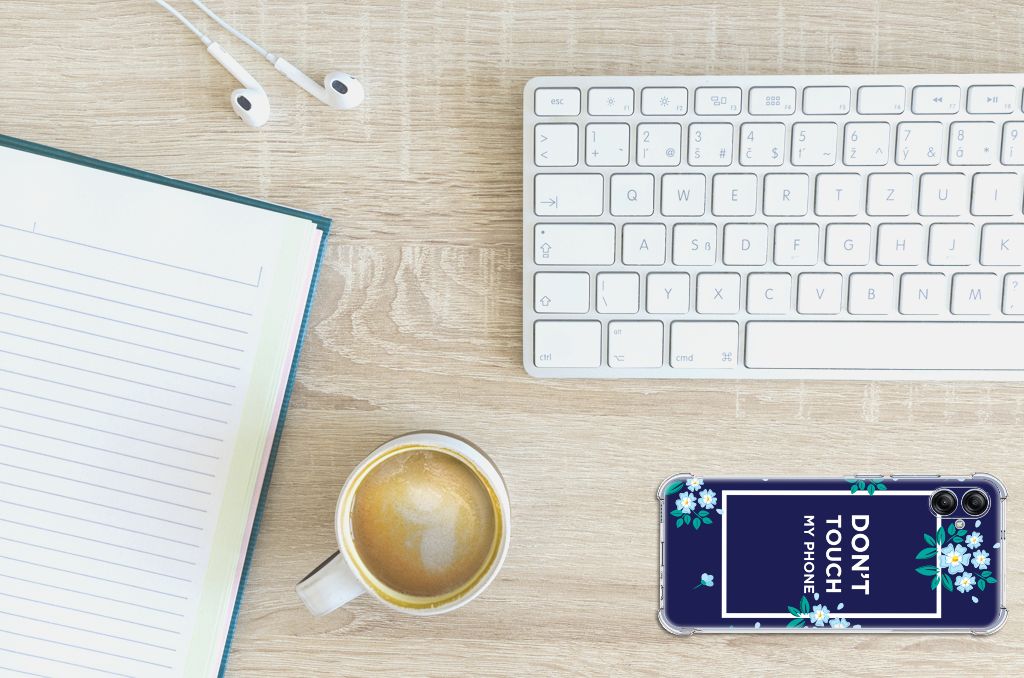 Samsung Galaxy A04e Anti Shock Case Flowers Blue DTMP B2C Telecom