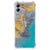 Samsung Galaxy A04e Anti-Shock Hoesje Marble Blue Gold achterkant design