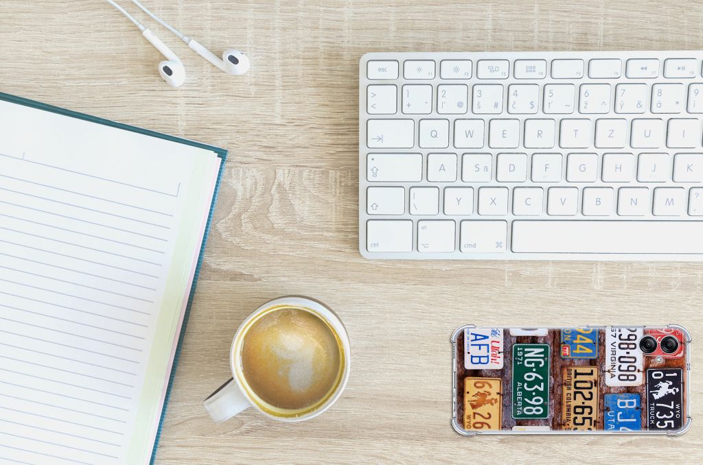 Samsung Galaxy A04e Anti-shock Hoesje met foto Kentekenplaten B2C Telecom