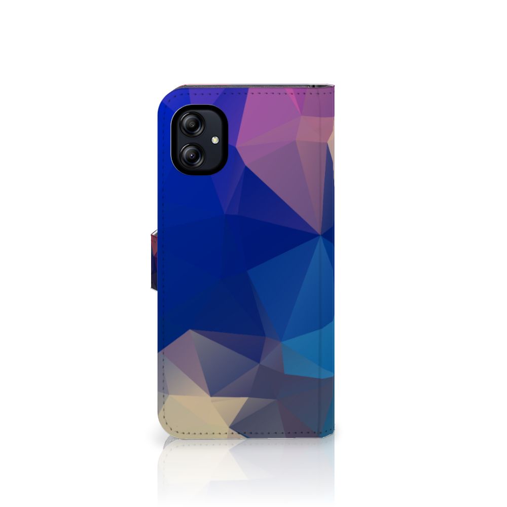 Samsung Galaxy A04e Book Case Polygon Dark achterkant abstracte kunst